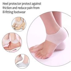 Silicone de talon Anti-fissures pour traiter et  Soulager les douleurs au talon des pieds-Réutilisable au meilleur prix au Maroc