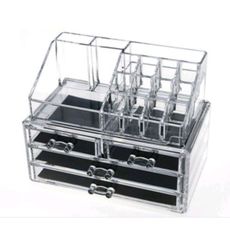 Boite de rangement pour cosmétiques, maquillage et bijoux, à tiroirs en acrylique transparent au meilleur prix au Maroc