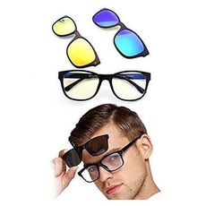 Magic Vision MK Aimant à changement rapide polarisé 3-en-1 pour lunettes de soleil unisexe (G461 - Multicolore) au meilleur prix au Maroc