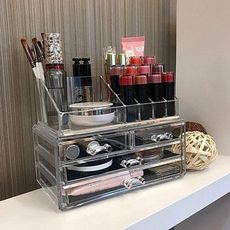 2 en 1 Organisateur Maquillage-4 Tiroirs acrylique transparent au meilleur prix au Maroc