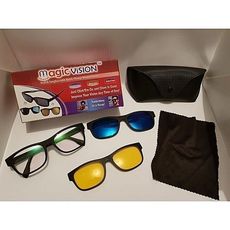 Magic Vision MK Aimant à changement rapide polarisé 3-en-1 pour lunettes de soleil unisexe ( Multicolore) au meilleur prix au Maroc