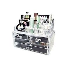 2 en 1 Organisateur Maquillage-4 Tiroirs acrylique transparent au meilleur prix au Maroc