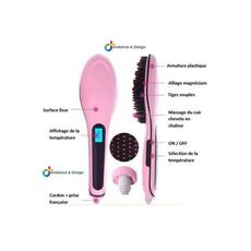 Pack Brosse cheveux lissante électrique + Brosse de nettoyage pour visage 5 en 1 au meilleur prix au Maroc