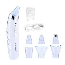 Aspirateur points noirs 6 en 1 - rechargeable - pour femmes et hommes - blanc - Qualité Supérieur au meilleur prix au Maroc