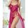 Laly bianca Chemise De Nuit + String - Rose Foncé au meilleur prix au Maroc