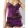 Ensemble Short Satin 2 pièce pour femme - Mauve au meilleur prix au Maroc