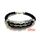 Bracelet Cuir Noir Et Acier Inoxydable au meilleur prix au Maroc
