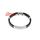 Bracelet En Silicone Noir + BLANC Et Acier Inoxydable (Réglable) au meilleur prix au Maroc