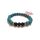 Agate Pierre Naturelle Turquoise + Noir  (Unisex) au meilleur prix au Maroc