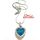 Chaîne Avec Pendentif Cœur BLEU Pour Femmes au meilleur prix au Maroc
