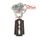 Chaine En Acier Inoxydable Avec Pendentif Rasoir Noir au meilleur prix au Maroc