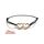 Bracelet Fil Noir Réglable Avec Pendentif 2 Coeurs En Acier Inoxydable - Unisex au meilleur prix au Maroc
