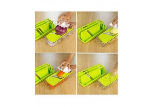 Genuis Nicer Dicer Découpe Légumes - Vert - Multifonctions 12 Pieces au meilleur prix au Maroc