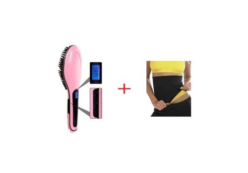 Pack Brosse lissante Avec Affichage Lcd + Ceinture Minceur Hot Shapers Tous les Tailles au meilleur prix au Maroc