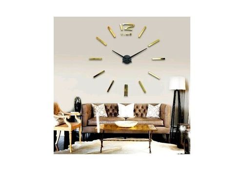 Horloge Murale Design 3D 1,20m - Doré au meilleur prix au Maroc