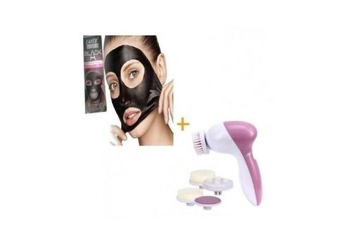 Pack soin visage : Brosse 5 en 1 + Masque Noir au meilleur prix au Maroc