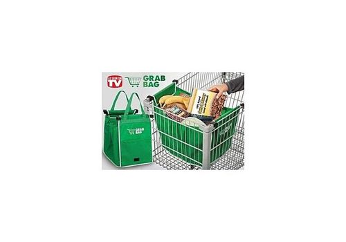 GRAB BAG Sac de Courses, Réutilisables, Spécial Caddie + Un Autre Gratuit (x2) au meilleur prix au Maroc