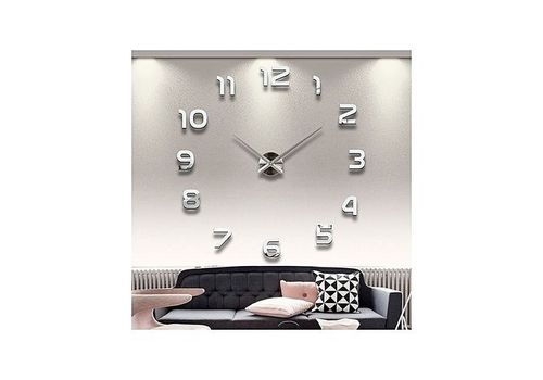Horloge Murale Design 3D silver au meilleur prix au Maroc