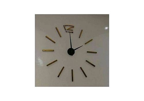 Horloge Murale 3D 60 cm  - Doré au meilleur prix au Maroc