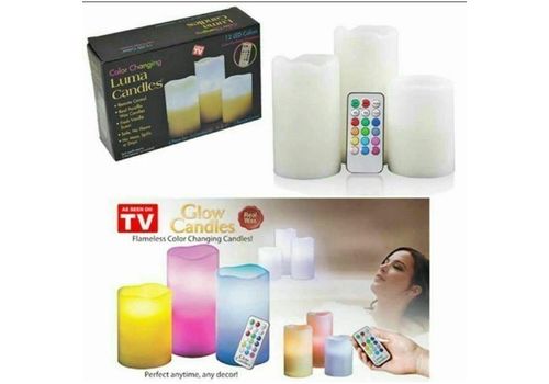 3 bougies lumineux Luma candles au meilleur prix au Maroc