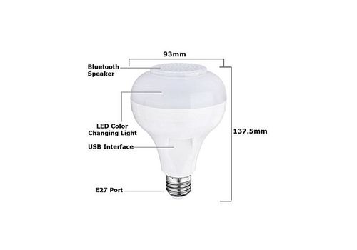 MUSIC Bulb Ampoule LED Avec Haut-Parleur Bluetooth au meilleur prix au Maroc