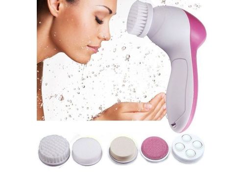 Pack Brosse cheveux lissante électrique + Brosse de nettoyage pour visage 5 en 1 au meilleur prix au Maroc