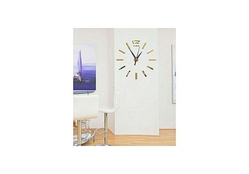 Horloge Murale 3D 60 cm  - Doré au meilleur prix au Maroc