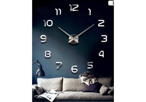 Horloge Murale Design 3D  Design coffee pour salon - Silver au meilleur prix au Maroc