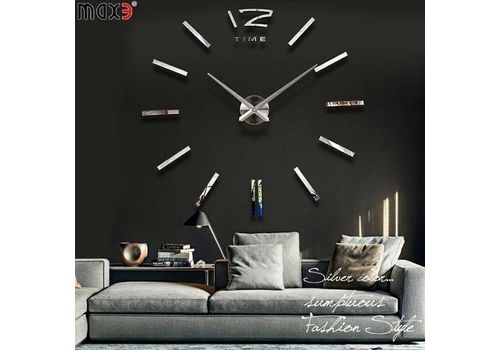 Horloge Murale 3D Originale Design  - Silver au meilleur prix au Maroc