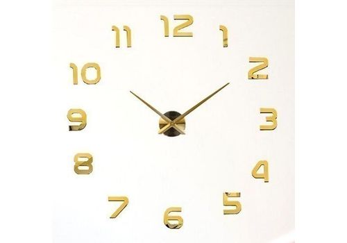 Grande Horloge Murale Design 3D 1m - Doré au meilleur prix au Maroc