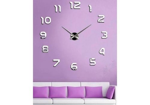 Horloge Murale grande taille Silver au meilleur prix au Maroc