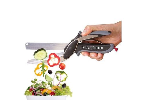 2 en 1 clever cutter Couteau et Planche à Découper Ciseaux au meilleur prix au Maroc