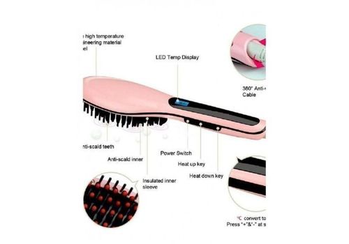 Brosse Lissante Avec Affichage LCD Original - Rose au meilleur prix au Maroc