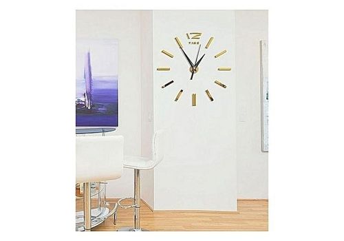 DIY Horloge Murale 3D Originale Design - Doré au meilleur prix au Maroc