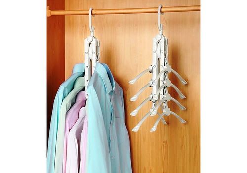 8 Cintres en 1 Multifonctionnel Rétractable et rotatif à 360° -Conception pour gagner de la place au meilleur prix au Maroc