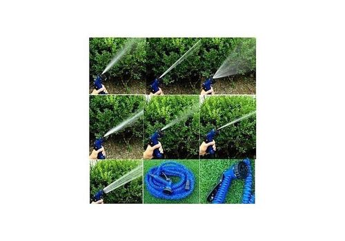 Tuyau Arrosage Extensible 30m + Pistolet à Eau 7 jets ( Bleu ) au meilleur prix au Maroc