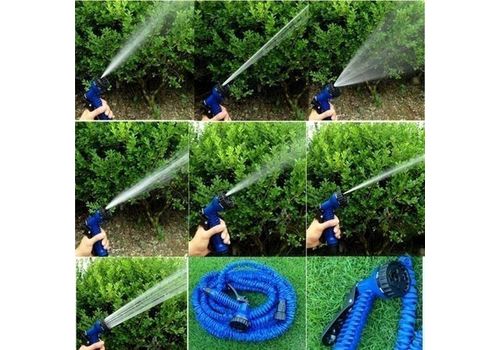 Tuyau Arrosage Extensible 15m + Pistolet à Eau 7 jets au meilleur prix au Maroc