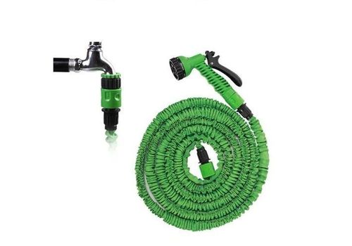 Tuyau Arrosage Extensible 30m + Pistolet à Eau 7 jets ( vert ) - Magic hose au meilleur prix au Maroc