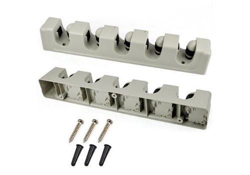 Porte Balais mural et autre outils à 5 Compartiments et 6 Crochets au meilleur prix au Maroc