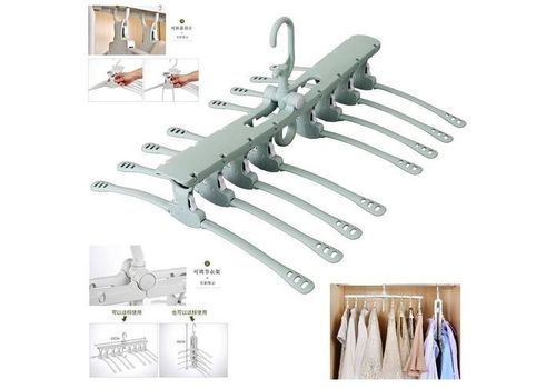 8 Cintres en 1 Multifonctionnel Rétractable et rotatif à 360° -Conception pour gagner de la place au meilleur prix au Maroc