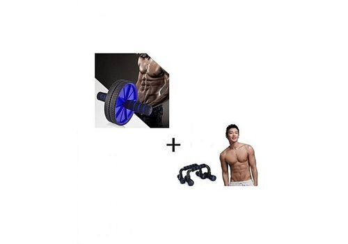 Roue Abdominale Total Body Exerciseur + Plastic Push-Up Bars Stand au meilleur prix au Maroc