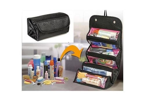 Sac ROLL-N-GO avec 4 compartiments pour stocker produits cosmétiques et bijoux au meilleur prix au Maroc