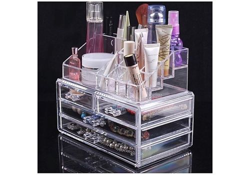 Boite Acrylique De Maquillage et Bijoux Avec 4 Tiroirs au meilleur prix au Maroc