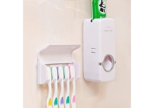 Automatic Toothpaste Dispenser, With Toothbrush Holder au meilleur prix au Maroc