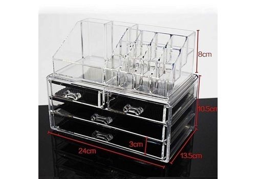 Boite Acrylique De Maquillage et Bijoux Avec 4 Tiroirs au meilleur prix au Maroc