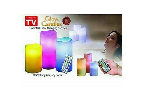 Luma Candles - Trois Bougies à LED sans Flammes en Résine Résistantes aux Intempéries pour L’intérieur et L’extérieur avec Minuterie et Télécommande et Changement de Couleur au meilleur prix au Maroc