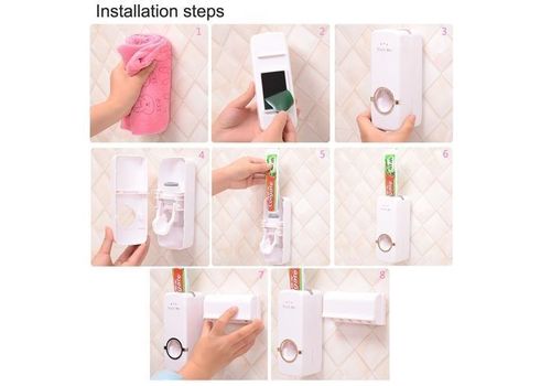 Automatic Toothpaste Dispenser, With Toothbrush Holder au meilleur prix au Maroc
