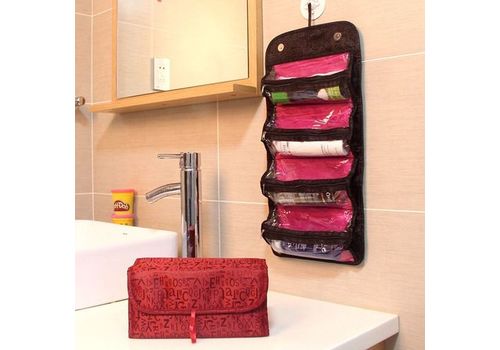 Sac ROLL-N-GO avec 4 compartiments pour stocker produits cosmétiques et bijoux au meilleur prix au Maroc