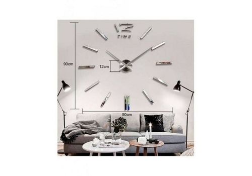 Grande Horloge Murale Design 3D- Noir au meilleur prix au Maroc