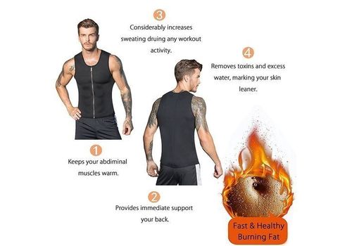 Gilet de Sudation Minceur Perte Poids au Ventre -  Noir au meilleur prix au Maroc